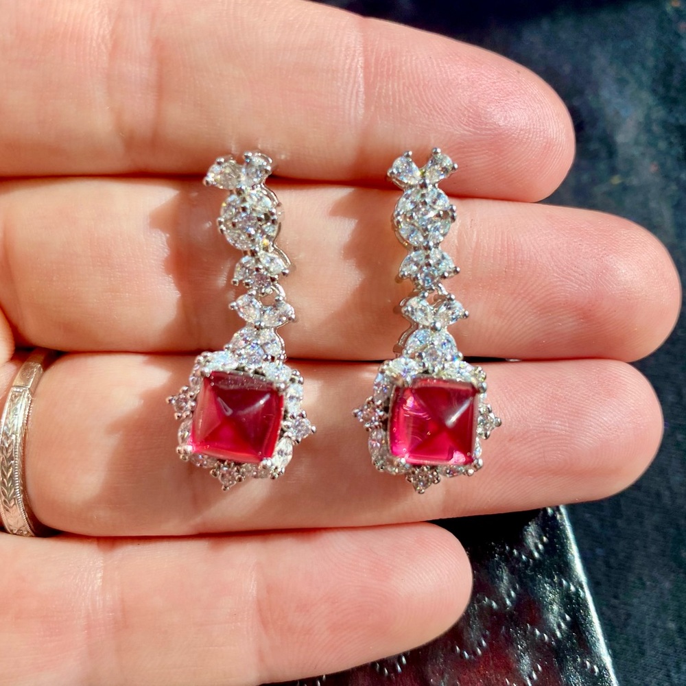 *NEW* | Sterling silver red ruby set - Picture 2 of 8